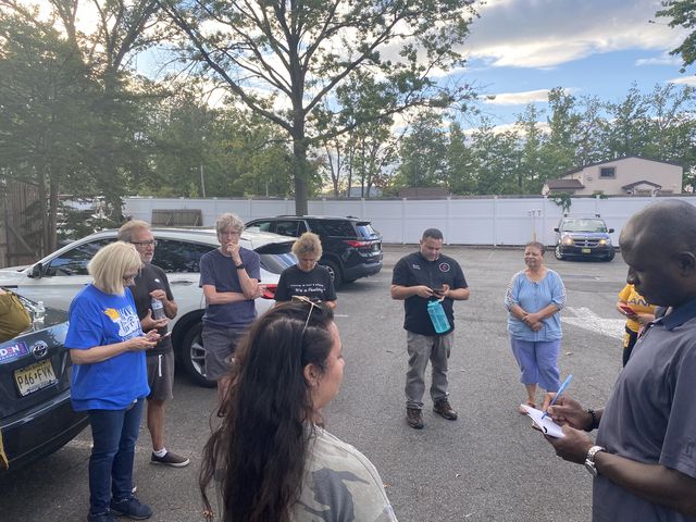 About 15 people gathered near Teterboro Airport Tuesday to greet a plane suspected to be full of migrants sent from Texas to New Jersey. The plane arrived, but only crew was on board.